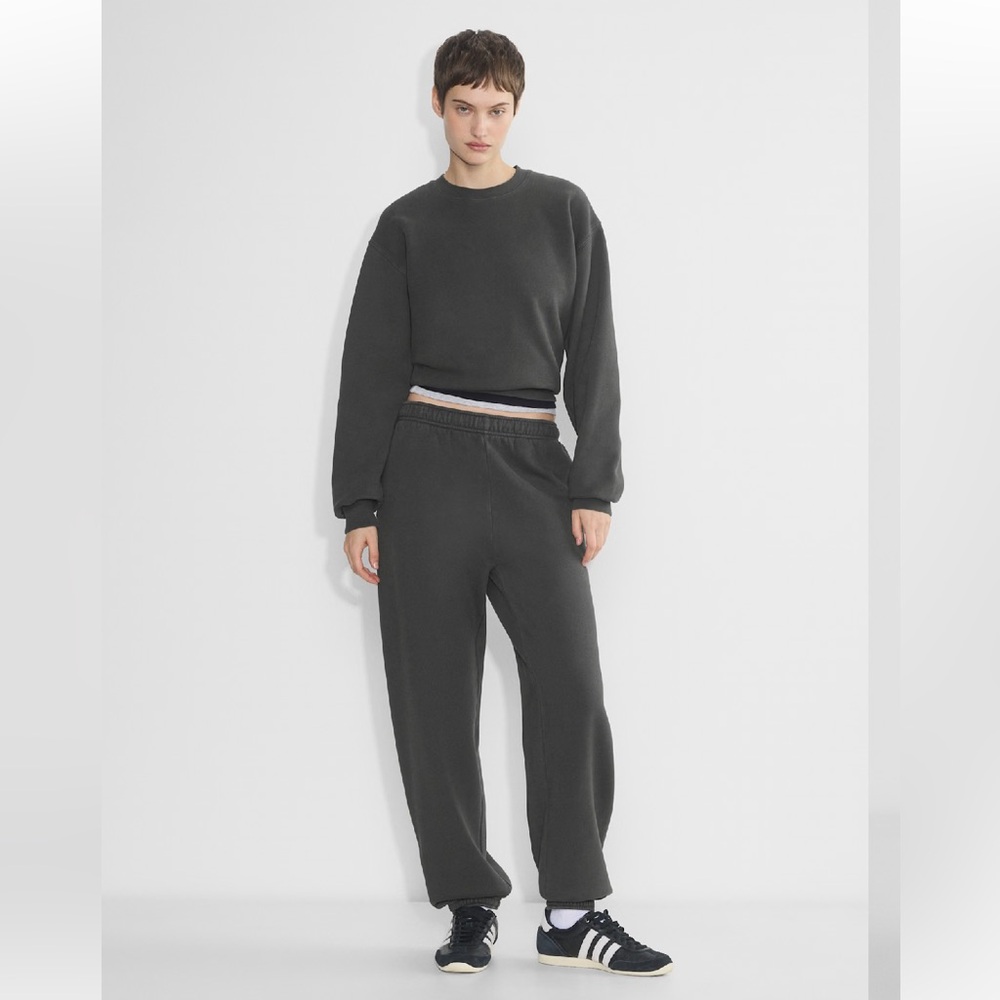 Aritzia Faded Black Sweatfleece Joggers
